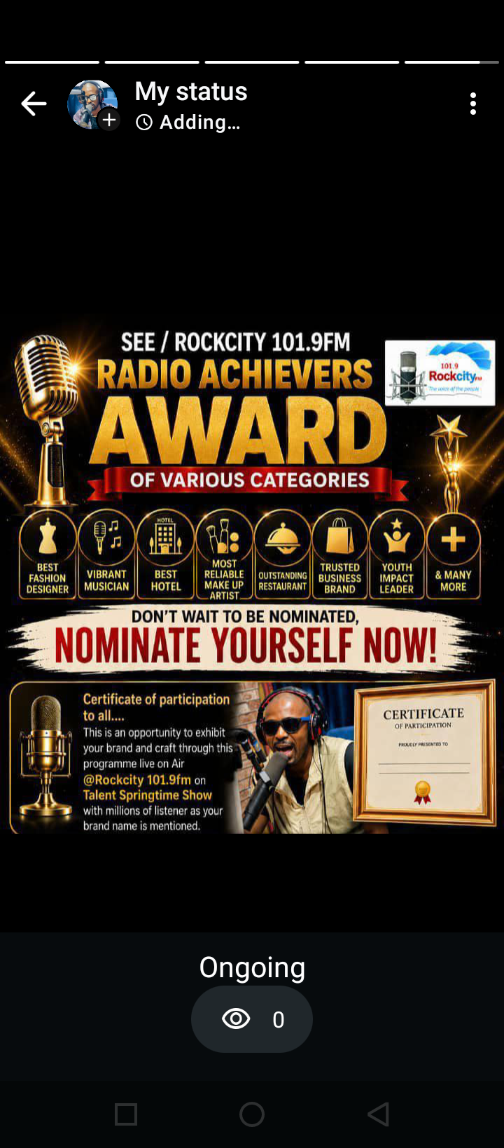 SEE/Rockcity Achiever's Award
